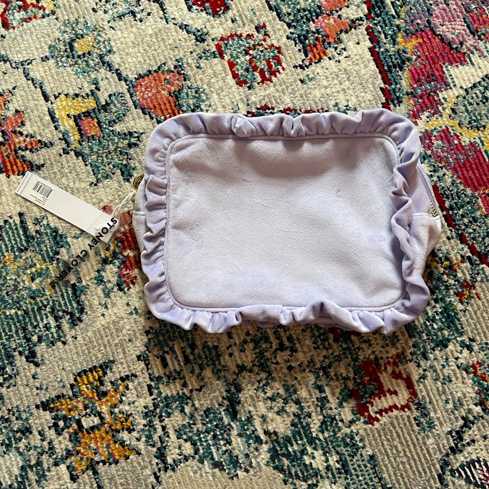 NWT large purple velvet SCL pouch